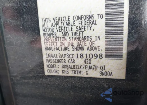 2012 Nissan Altima 2.5 S из США, поврежденный, VIN 1N4AL2AP8CC181098